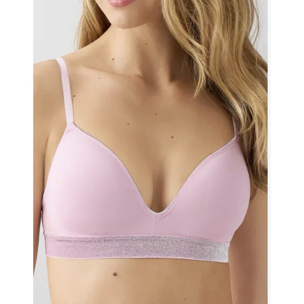 B Tempted By Wacoal Room Service Wire Free Bra In Pink Nectar Sz 30DD New